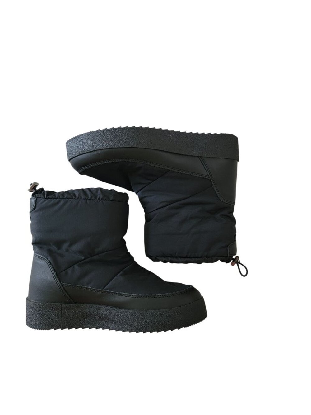 NEW La Canadienne Elisha Pull On Quilted Short Winter Boots Shearling Womens 10